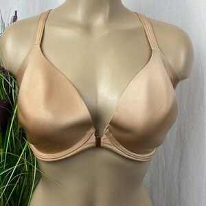 Le Mystere Nude Front Close Racerback Underwire Lightly Lined Bra 36DDD 36F
